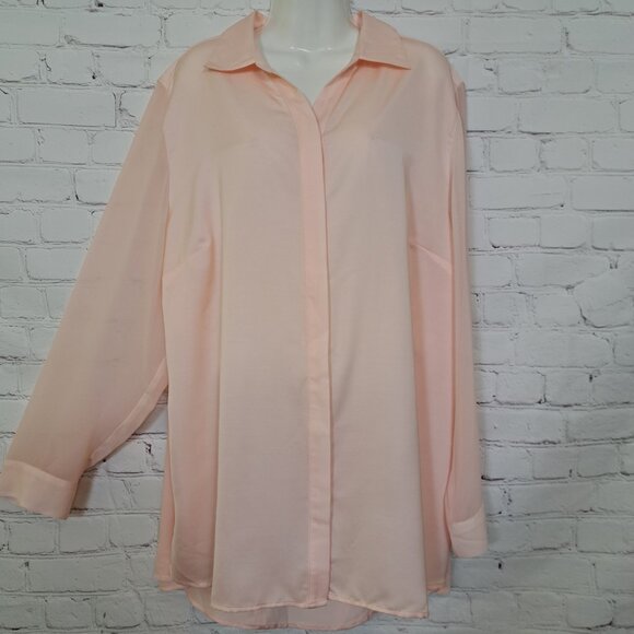 Chico's Tops - Chico's Peach Casual Button Up Shirt Size 3